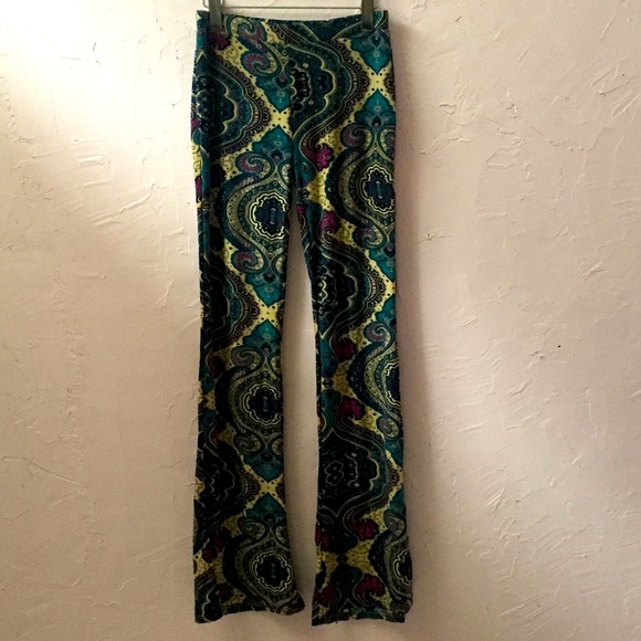 Paisley Bohemian Leggings Eastern Zen Meditation - Picture 2 of 5